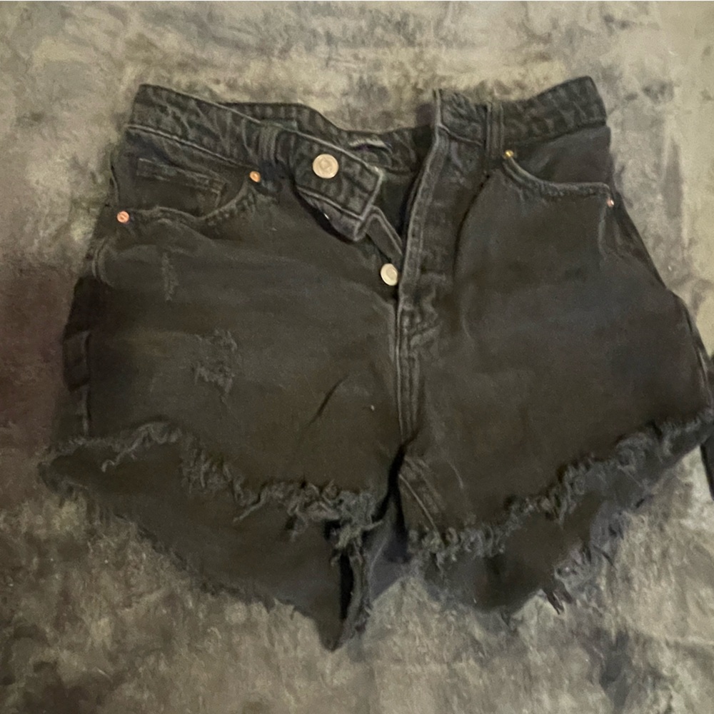 wild fable (target) high rise black jean shorts